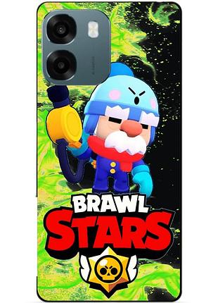Чехол силиконовый бампер для oppo a6 с героем бравл гэйл brawl