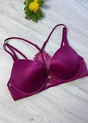 Оригинальный бюстгальтер на косточках с пуш-ап от премиум бренда victoria’s secret размер 80в