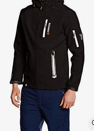 Куртка мужская демисезонная софтшелл на флисе бренда geographical norway expedition tevet men.