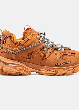 Оранжевые кроссовки унисекс balenciaga track trail laces orange x баленсиага 42
