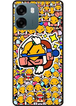 Силиконовый бампер чехол для oppo a6 стикеры бравл бо brawl