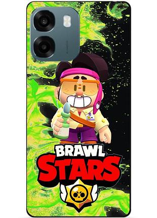 Силіконовий бампер чохол для oppo a6 з героєм бравл дже ён brawl
