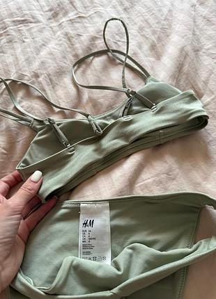 Салатовый купальник h&amp;m 4
