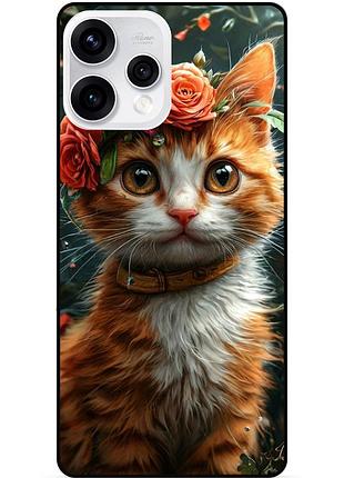 Чехол силиконовый бампер для oppo reno 15 с рисунком котенок