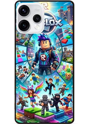 Чехол силиконовый бампер для oppo reno 15 с рисунком роблокс roblox