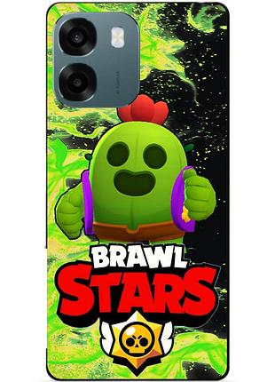 Чехол силиконовый бампер для oppo a6 с героем бравл спайк brawl