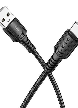 Кабель синхронизации borofone bx116 fast charging 3a usb to type c 1 м black (37163_3610593)