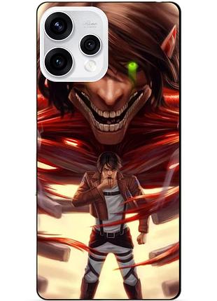 Чехол силиконовый бампер для oppo reno 15 с рисунком attack on titan атака титанов