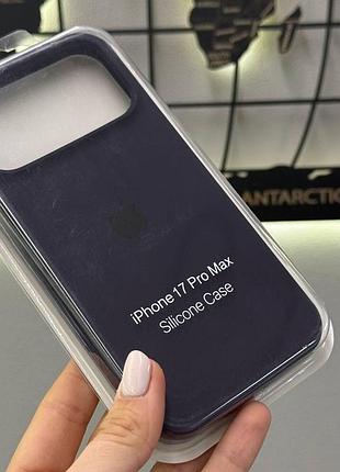 Чехол silicone case с микрофиброй для iphone 17 pro max, чехол-накладка для айфон 17 pro max (фиолетовый) 3