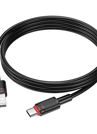 Кабель синхронизации borofone bx110 premium usb to type c 3a 1м black (37241_3611058)