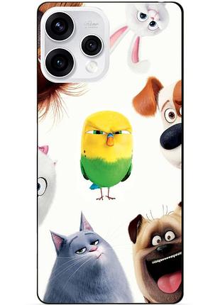 Чехол силиконовый бампер для oppo reno 15 с рисунком тайная жизнь домашних животных