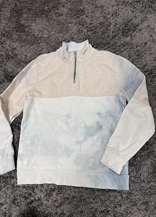 Стильний світшот / кофта на блискавці з ефектом тай-дай (tie-dye) diesel