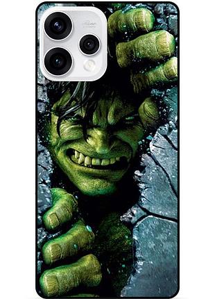Чехол силиконовый бампер для oppo reno 15 с рисунком халк marvel hulk