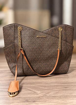 Сумка michael kors jet set large brown