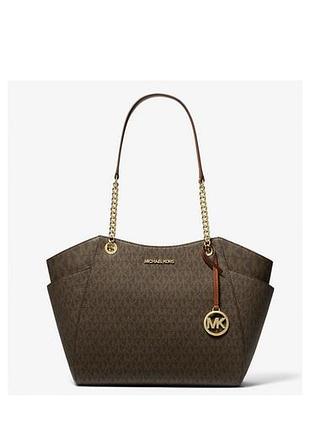 Сумка michael kors jet set large brown 3
