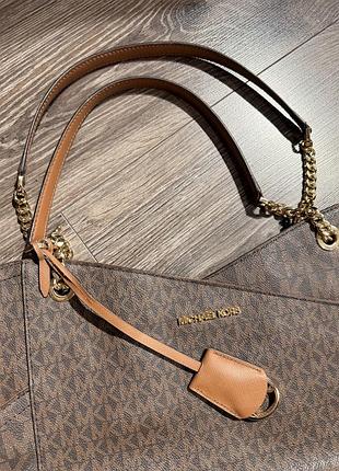 Сумка michael kors jet set large brown 2