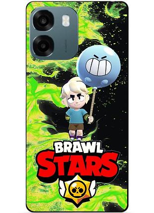 Силіконовий бампер чохол для oppo a6 з героєм бравл гас brawl