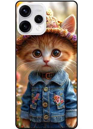 Чехол силиконовый бампер для oppo reno 15 с рисунком котики