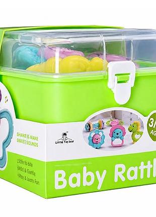 Набор детских погремушек "baby rattle" 3172(green) в наборе 5 штук
