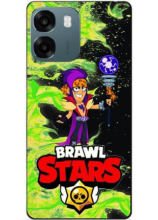 Чехол силиконовый бампер для oppo a6 с героем бравл зигги brawl