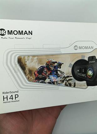 Новая мотогарнитура moman ridersound h4p bluetooth 5.1 на шлем 1000mah