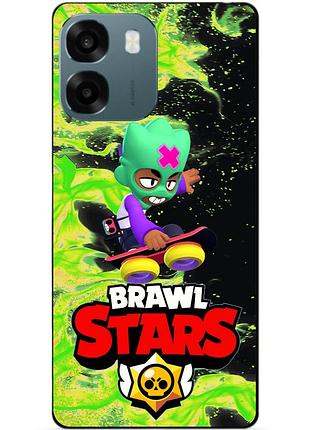 Силіконовий бампер чохол для oppo a6 з героєм бравл оллі brawl