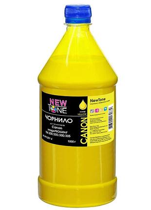 Пигментные чернила newtone для плоттеров canon imageprograf tm-200/tm-300/tm-240/tm-340/tm-350, tc-21, yellow, 1000 г