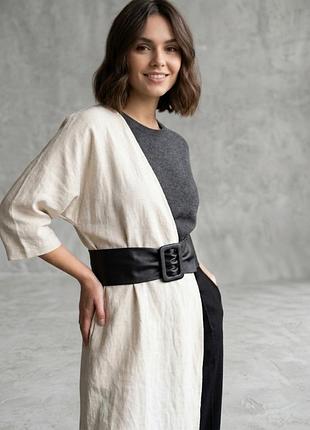 Жіночий пояс з натуральної шкіри asos чорного кольору розмір м довжина 110см