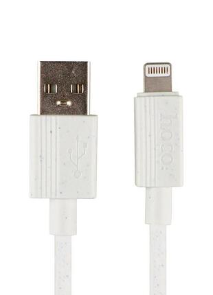 Кабель для зарядки usb hoco x107 usb-lightning 2.4a 1 м white