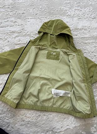 Куртка дитяча zara дощовик, оливкова 10
