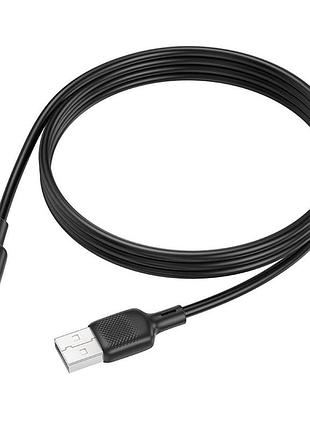 Кабель синхронизации borofone bx113 silicone 2.4a usb-a to micro - usb 1 м black (35594_3346758)