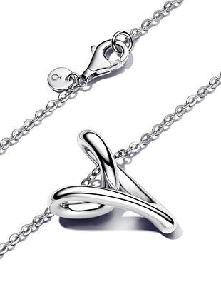 Серебряное ожерелье pandora "сердце" 393272c00 2