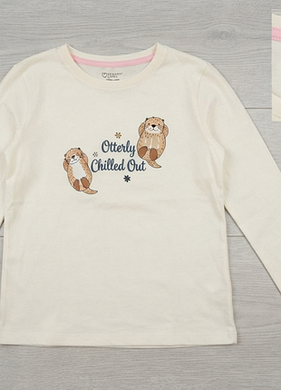 Піжамна кофта primark cares для дівчинки 8-9 років (134 см) молочна з принтом