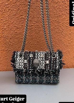 Оригінальна жіноча сумочка kurt geiger london mini kensington tweed crossbody bag