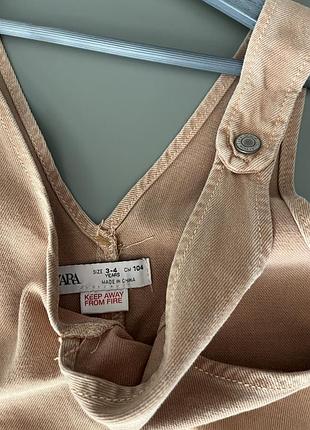 Джинсовий сарафан zara 3-4 роки 98-104 см 2