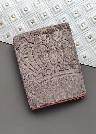 Мягкое полотенце для лица из микрофибры solafa home#iles кофейного цвета 50х90 см
