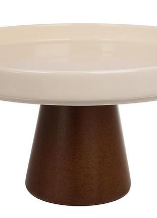 Подставка для десертов d21см, natural serving cream