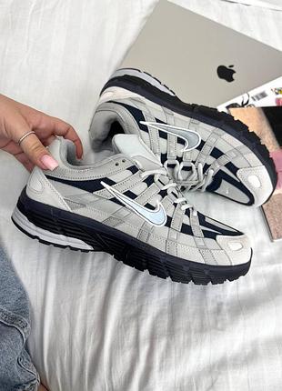 Зимові жіночі кросівки nike p-6000 winter termo grey black найк сірого з чорним кольорів термо