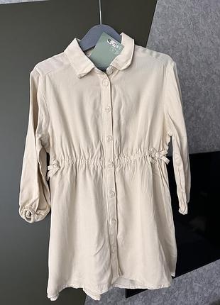 Сукня плаття h&m бежевого кольору 98-104 см 3-4 роки