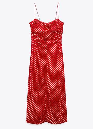 Яскравий сарафан у горох zara 10