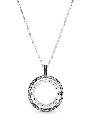 Серебряное колье с фирменным логотипом 397410cz