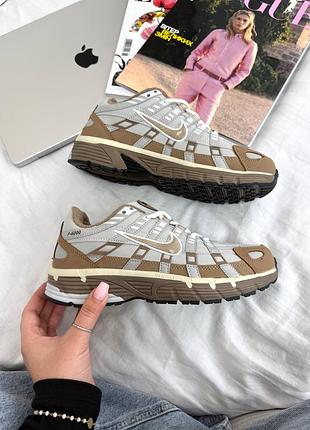 Зимові жіночі кросівки nike p-6000 winter termo brown grey найк коричневого з сірим кольорів термо