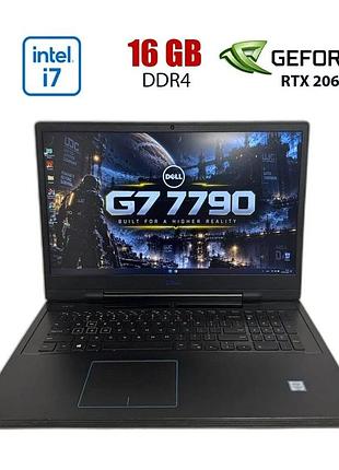 Игровой ноутбук б-класс dell g7 7790 / 17.3" (1920x1080) ips / intel core i7-9750h (6 (12) ядер по 2.6 - 4.5 ghz) / 16 gb ddr4 /