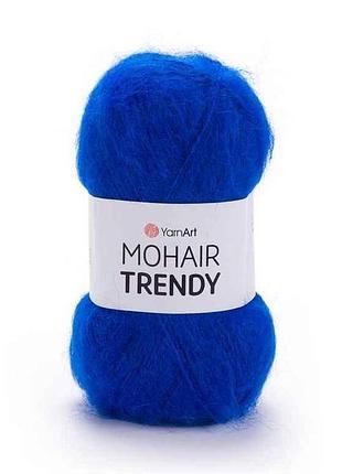 Пряжа mohair trendy синий 50% мохер 50% акрил 220м 100г 5шт/уп 128 тм yarnart