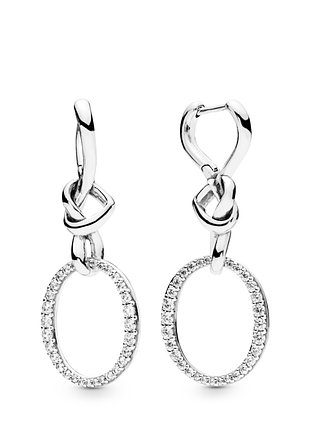 Серебряные серьги «узы любви" 298110cz