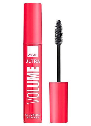 Туш для вій avon «мегаоб'єм» чорніша чорного/black, 10 мл (158511698)