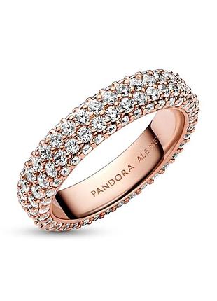 Кольцо pandora "два ряда паве" 182629c01 2