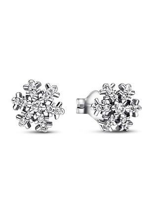 Сережки pandora "сяючі сніжинки" 292370c01