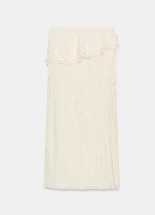 Стильная юбка с кружевом zara 7