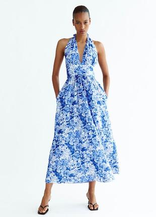 Женственное платье в цветы zara
